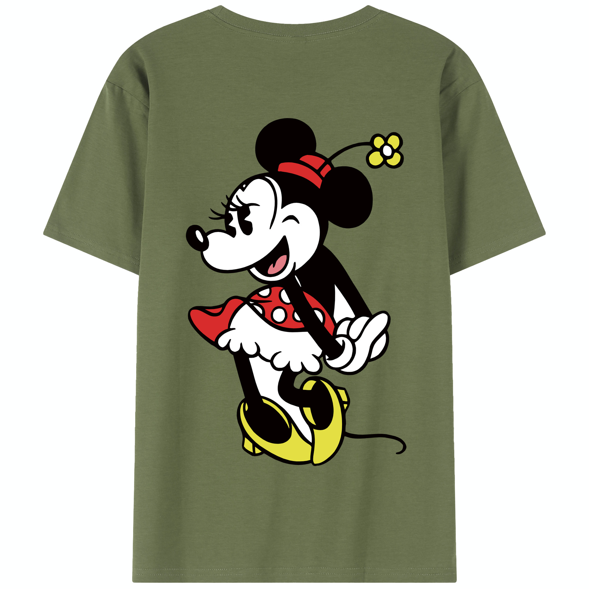 （画像用） ミッキーマウス Mickey Mouse 綿100％半袖Tシャツ（背面プリント）